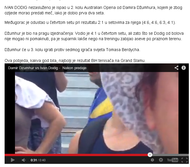 Bruka i sramota: Ovako hrvatski mediji izvještavju o prolasku Džumhura u 3. kolo Australian Opena