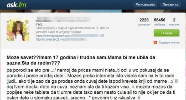 Dokle smo došli: Trudna tinejdžerka pitala šta da radi, rekli joj da ubije bebu!