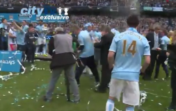 Džeko šampanjcem “napao” Pellegrinija (VIDEO)